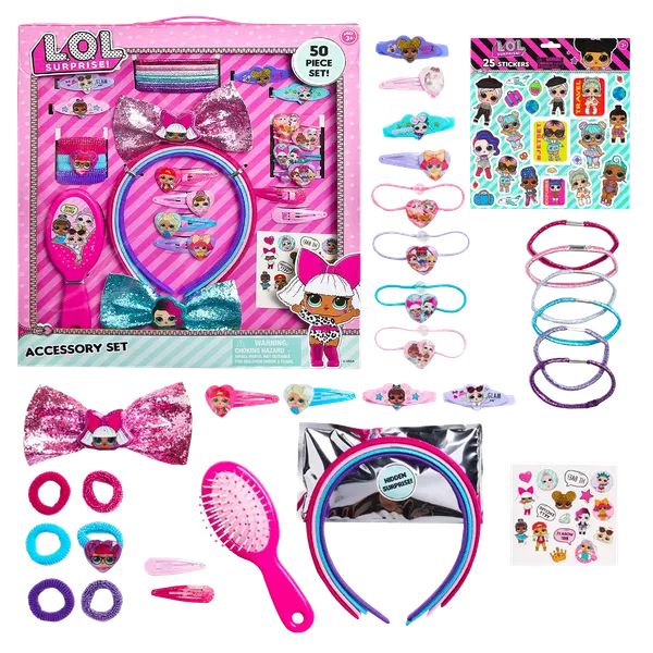 Juego de Accesorios para el Cabello Pelo LOL Surprise Accessory Set 50 pzas